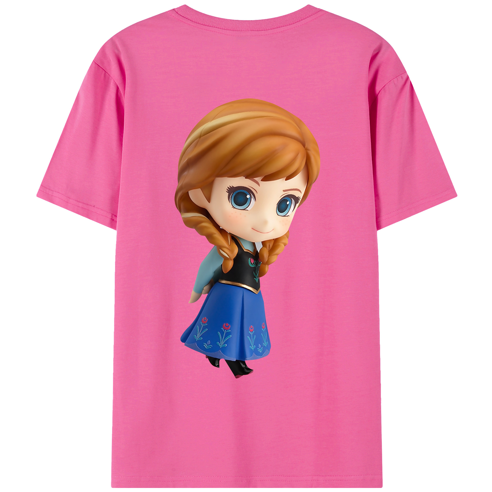 （画像用） アナと雪の女王 アンナ エルサ Frozen Anna Elsa レディース半袖Tシャツ(バックプリント)